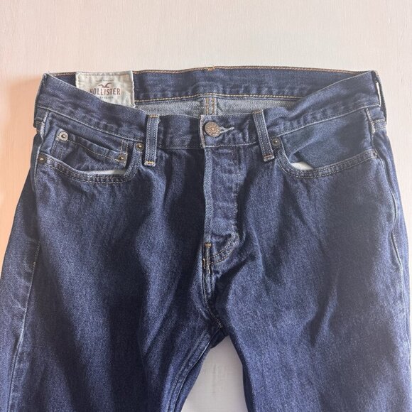 Hollister Jeans Mens 30x32 Blue Denim Classic Straight Button Fly Preppy Y2K - Picture 2 of 14